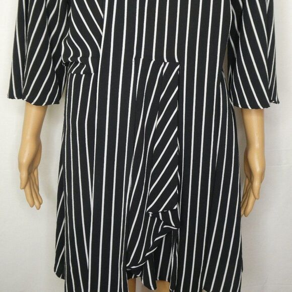 Gypsies & Moondust Striped Mini Ties Dress 3/4 Slv - Picture 3 of 11